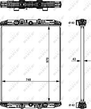 NRF 529551 - Радіатор, охолодження двигуна autocars.com.ua