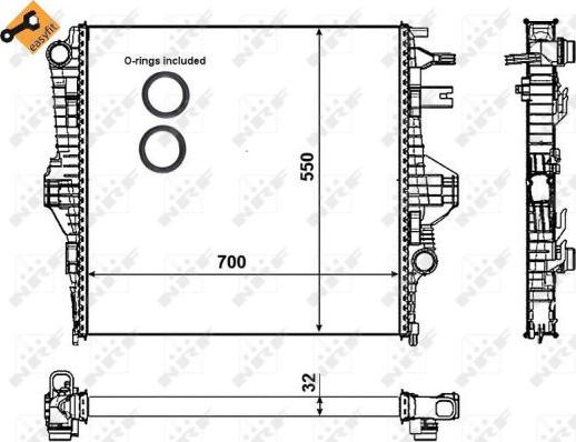 NRF 53005 - радіатор autocars.com.ua