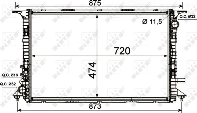 NRF 53013 - Радіатор, охолодження двигуна autocars.com.ua