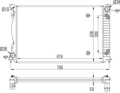 NRF 53023 - Радіатор, охолодження двигуна autocars.com.ua