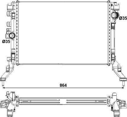 NRF 53027 - Радіатор, охолодження двигуна autocars.com.ua