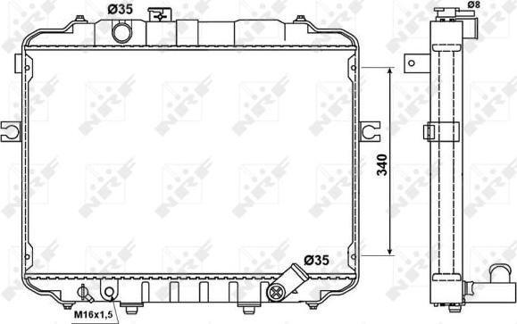 NRF 53034 - Радіатор, охолодження двигуна autocars.com.ua