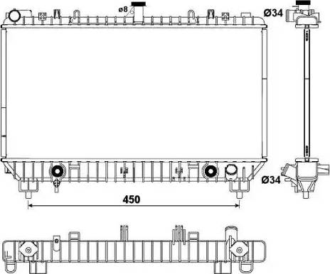 NRF 53048 - Радіатор, охолодження двигуна autocars.com.ua