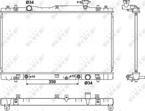 NRF 53063 - Радиатор, охлаждение двигателя avtokuzovplus.com.ua