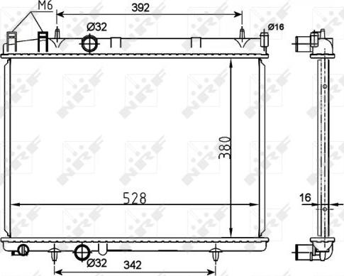 NRF 53108A - Радіатор, охолодження двигуна autocars.com.ua