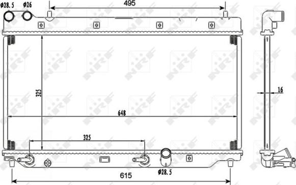 NRF 53110 - Радіатор, охолодження двигуна autocars.com.ua