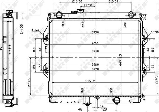 NRF 53151 - Радіатор, охолодження двигуна autocars.com.ua