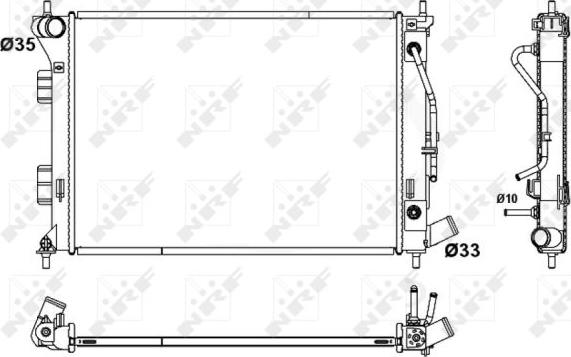 NRF 53172 - Радіатор, охолодження двигуна autocars.com.ua