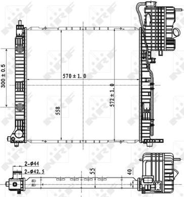 NRF 53177 - Радиатор, охлаждение двигателя avtokuzovplus.com.ua