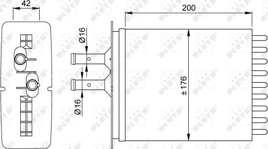 NRF 53205 - Теплообменник, отопление салона avtokuzovplus.com.ua