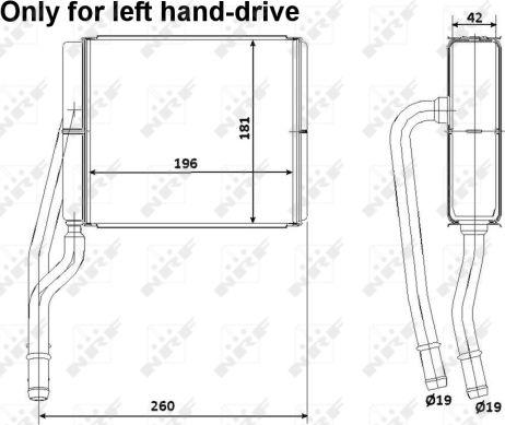 NRF 53206 - Теплообмінник, опалення салону autocars.com.ua