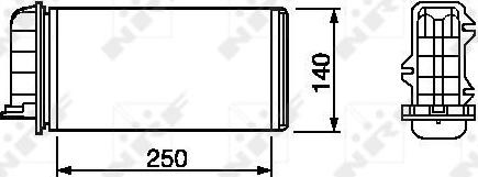 NRF 53219 - Теплообмінник, опалення салону autocars.com.ua