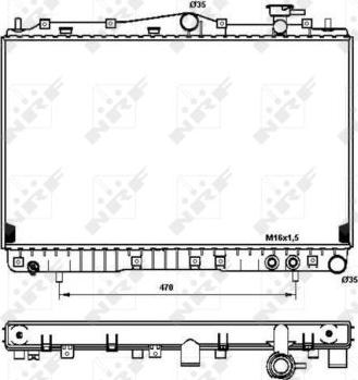 NRF 53259 - Радіатор, охолодження двигуна autocars.com.ua