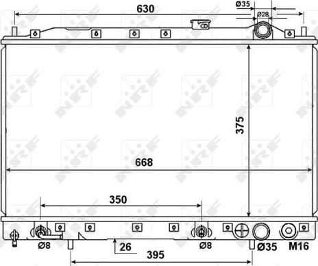 NRF 53274 - Радіатор, охолодження двигуна autocars.com.ua