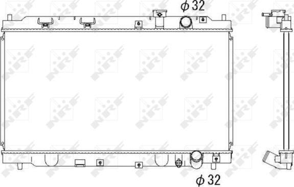 NRF 53284 - Радіатор, охолодження двигуна autocars.com.ua