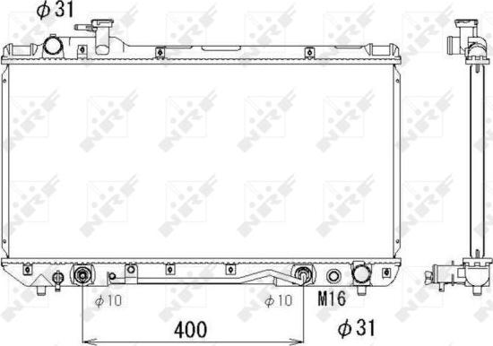 NRF 53288 - Радіатор, охолодження двигуна autocars.com.ua