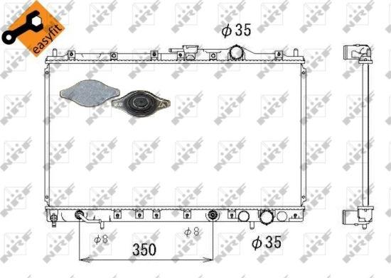 NRF 53304 - Радіатор, охолодження двигуна autocars.com.ua