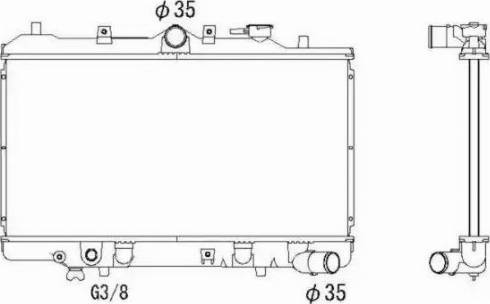 NRF 53331 - Радіатор, охолодження двигуна autocars.com.ua