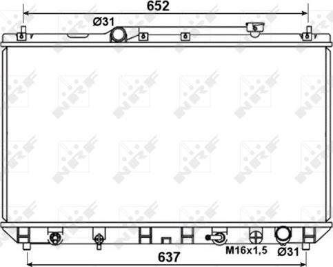 NRF 53374 - Радіатор, охолодження двигуна autocars.com.ua