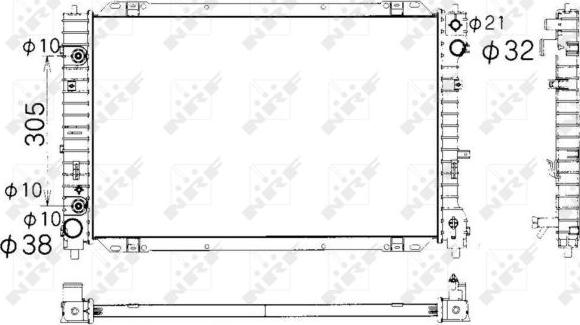 NRF 53377 - Радіатор, охолодження двигуна autocars.com.ua