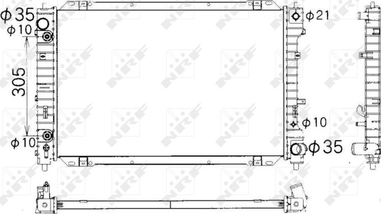NRF 53378 - Радіатор, охолодження двигуна autocars.com.ua