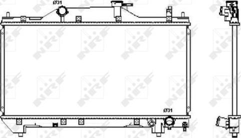 NRF 53380 - Радіатор, охолодження двигуна autocars.com.ua