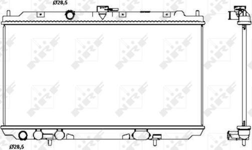 NRF 53387 - Радіатор, охолодження двигуна autocars.com.ua