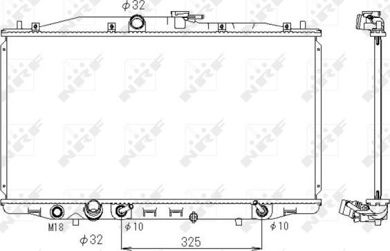 NRF 53391 - Радіатор, охолодження двигуна autocars.com.ua