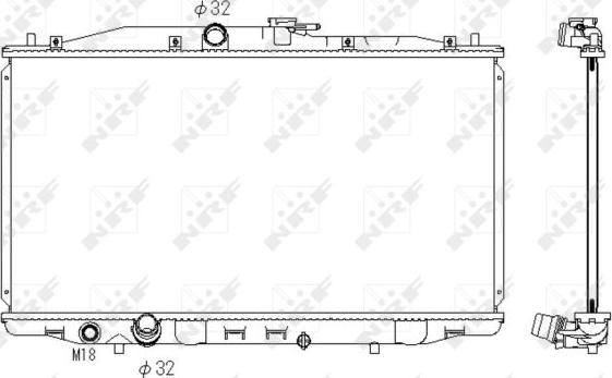 NRF 53392 - Радіатор, охолодження двигуна autocars.com.ua