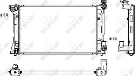 NRF 53394 - Радіатор, охолодження двигуна autocars.com.ua