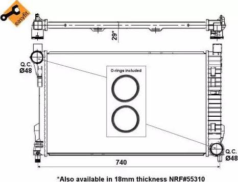 NRF 53418 - Радиатор, охлаждение двигателя autodnr.net