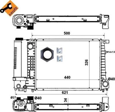 NRF 53426 - Радиатор, охлаждение двигателя autodnr.net