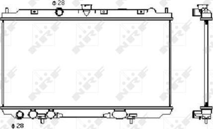 NRF 53427 - Радиатор, охлаждение двигателя avtokuzovplus.com.ua