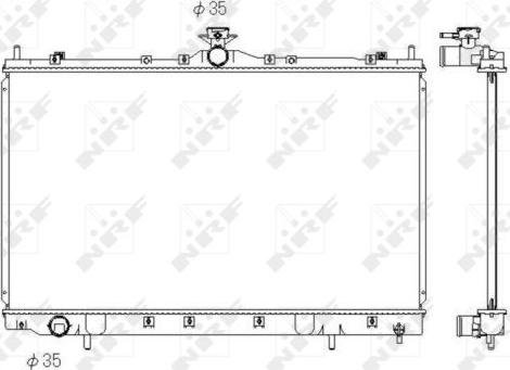 NRF 53431 - Радіатор, охолодження двигуна autocars.com.ua