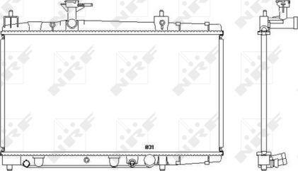 NRF 53448 - Радіатор, охолодження двигуна autocars.com.ua