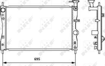 NRF 53464 - Радіатор, охолодження двигуна autocars.com.ua