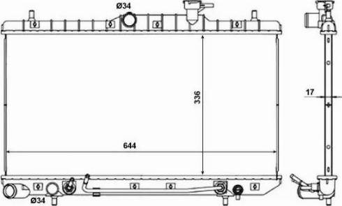 NRF 53470 - Радіатор, охолодження двигуна autocars.com.ua