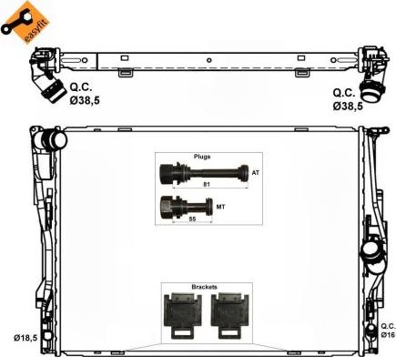 NRF 53474 - Радиатор, охлаждение двигателя avtokuzovplus.com.ua