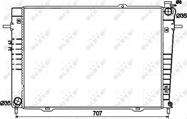 NRF 53497 - Радіатор, охолодження двигуна autocars.com.ua