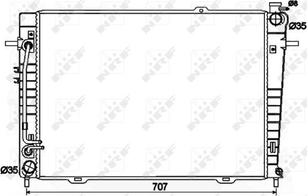 NRF  53498 - Радіатор, охолодження двигуна autocars.com.ua