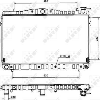 NRF 53504 - Радіатор, охолодження двигуна autocars.com.ua