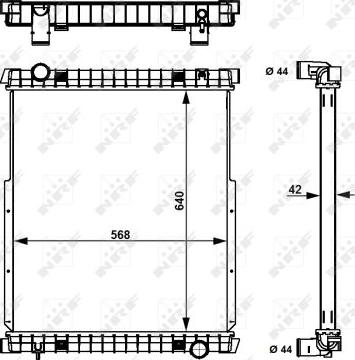 NRF 53538 - Радиатор, охлаждение двигателя avtokuzovplus.com.ua