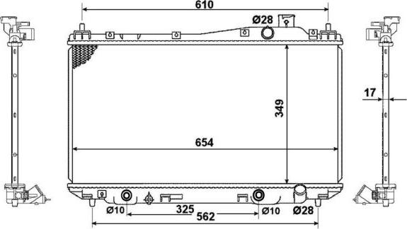 NRF 53570 - Радіатор, охолодження двигуна autocars.com.ua