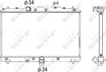 NRF 53579 - Радіатор, охолодження двигуна autocars.com.ua