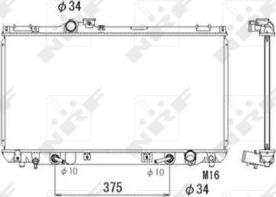 NRF 53586 - Радіатор, охолодження двигуна autocars.com.ua