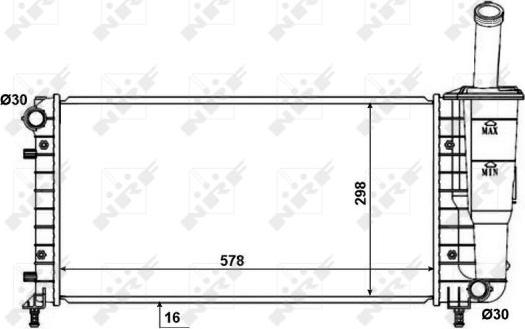 NRF 53601 - Радиатор, охлаждение двигателя avtokuzovplus.com.ua