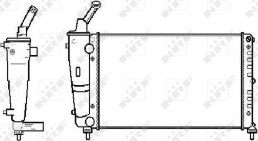 NRF 53619 - Радіатор, охолодження двигуна autocars.com.ua