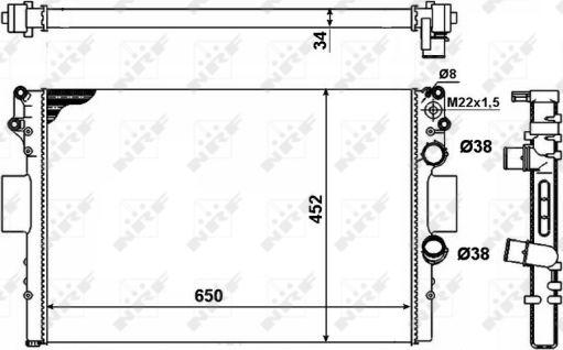 NRF 53623A - Радіатор, охолодження двигуна autocars.com.ua