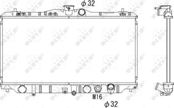 NRF 536352 - Радіатор, охолодження двигуна autocars.com.ua