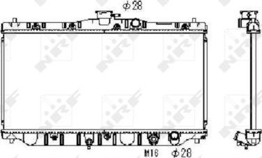 NRF 536711 - Радіатор, охолодження двигуна autocars.com.ua